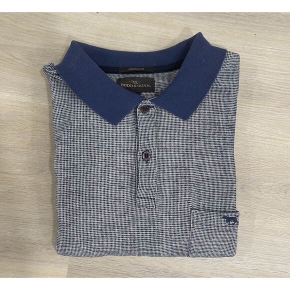 Rodd & Gunn Other - Rodd & Gunn Polo Shirt Original Fit Check Blue Men's M 100% Cotton Luxury Logo